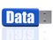 Data Pen drive Shows Digital Information And