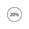 data percentage icon. Element of online and web for mobile concept and web apps icon. Thin line icon for website design and develo