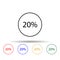 Data percentage multi color icon. Simple thin line, outline vector of online and web icons for ui and ux, website or mobile