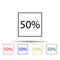 Data percentage multi color icon. Simple thin line, outline vector of online and web icons for ui and ux, website or mobile