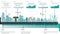 A data pipeline diagram that illustrates stages of data processing and transformation created with Generative AI