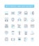 Data privacy and data security vector line icons set. Data, Privacy, Security, Compliance, Protection, Encryption