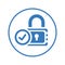 Data privacy icon, secure file