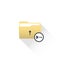 Data protected computer folder icon with files and lock key.