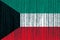 Data protection Kuwait flag. Kuwait flag with binary code.