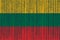 Data protection Lithuania flag. Lithuanian flag with binary code
