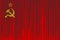 Data protection USSR flag. Soviet Union flag with binary code.