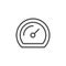 Data rate line outline icon