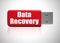 Data recovery concept icon shows retrieving information from back up - 3d illustration