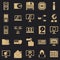 Data recovery icons set, simple style