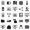 Data recovery icons set, simple style