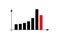 Data report bar graph animated. Grow or success profit diagram concept