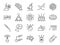 Data science icon set. Included the icons as user algorithm, big data, procedure, science, test, raw data, sorted, solution and mo