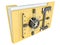 Data security concept. Locked folder with combination lock