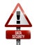 Data security warning sign illustration