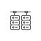 Data server transfer line icon