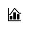 Data statistic icon vector in glyph style icon set