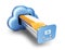 Data storage. Cloud computing concept. 3D Icon isolated