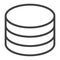 Data Storage line icon, web and mobile, database