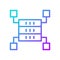 Data storage space gradient linear vector icon