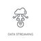 data streaming linear icon. Modern outline data streaming logo c