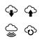 Data synchronisation. Simple Related Vector Icons