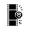 data tape services glyph icon vector illustration