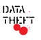 DATA THEFT stamp on white background