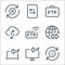 Data transfer line icons. linear set. quality vector line set such as info, transfer, transfer, data wireless, cloud, business,