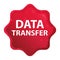 Data Transfer misty rose red starburst sticker button