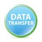 Data Transfer natural aqua cyan blue round button