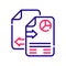 data transfer vector 2 colour Icon Design illustration