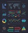 Data visualisation charts and diagrams, demographics infographics elements for marketing presentation