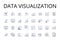 Data visualization line icons collection. Information display, Graphic depiction, Numerical illustration, Data