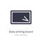 data writing board interface outline icon. isolated line vector illustration from user interface collection. editable thin stroke