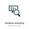 Database analysing vector icon on white background. Flat vector database analysing icon symbol sign from modern business and