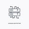 Database architecture outline icon. Simple linear element illustration. Isolated line database architecture icon on white