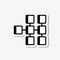 Database Architecture sticker icon isolated on gray background