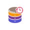 Database backup colorful icon, vector flat sign