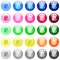 Database cancel icons in color glossy buttons