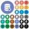 Database cancel round flat multi colored icons