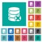 Database cancel square flat multi colored icons