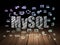 Database concept: MySQL in grunge dark room