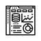 database dashboard line icon vector illustration