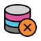 Database delete color line icon