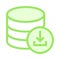 Database download color line icon