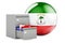 Database in Equatorial Guinea, concept. Folders in filing cabinet with Equatoguinean Guinea flag, 3D rendering