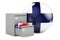 Database in Finland, concept. Folders in filing cabinet with Finnish flag, 3D rendering