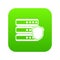 Database with gray shield icon digital green