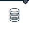 Database icon collection outlined style